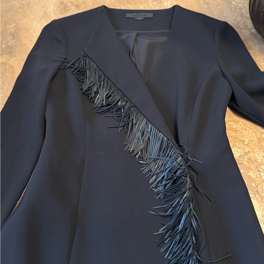 Alexander Wang Black Textured Blazer Dress